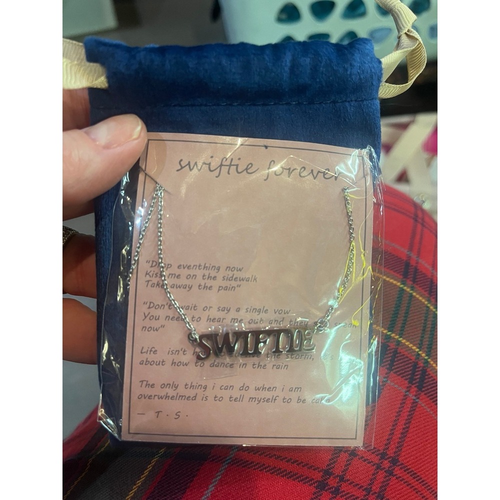 NEW Taylor swift Swiftie silver color necklace.